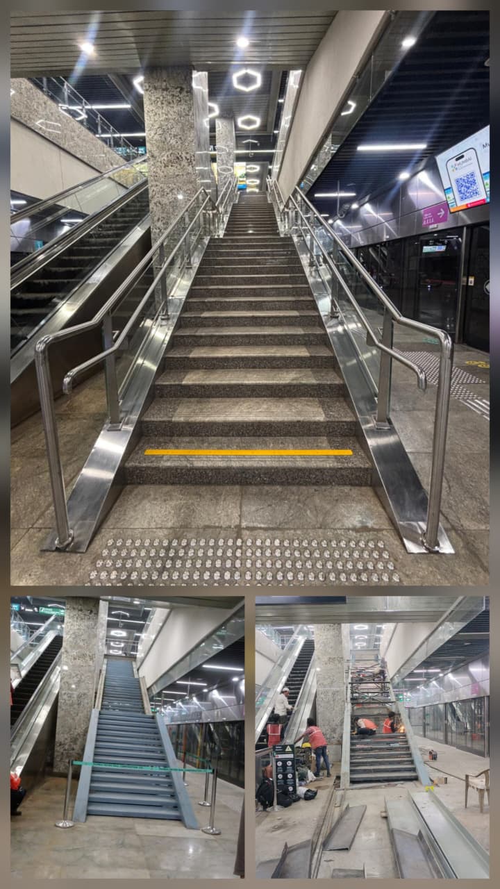 Public Staircase Metro Station.